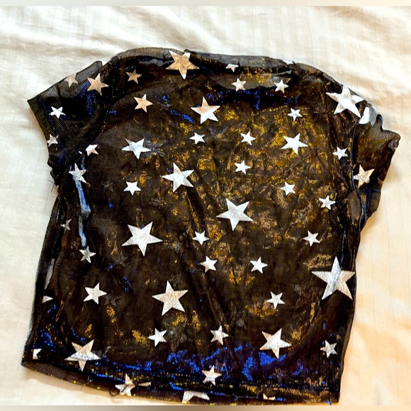 Shein Sheer Mesh Crop Top - Picture 3 of 4